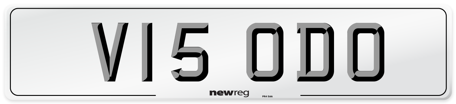 V15 ODO Number Plate from New Reg